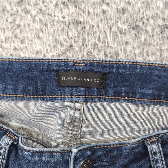 Silver Jeans Women 31x33 Blue Suki Slim Bootcut Stretch Denim Mid Rise Casual - Picture 4 of 10